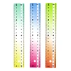 Gradient color hard ruler 15cm, 20cm, 30cm office and student drawing tool LOGO customization, foreign trade ruler manufacturer Specification image